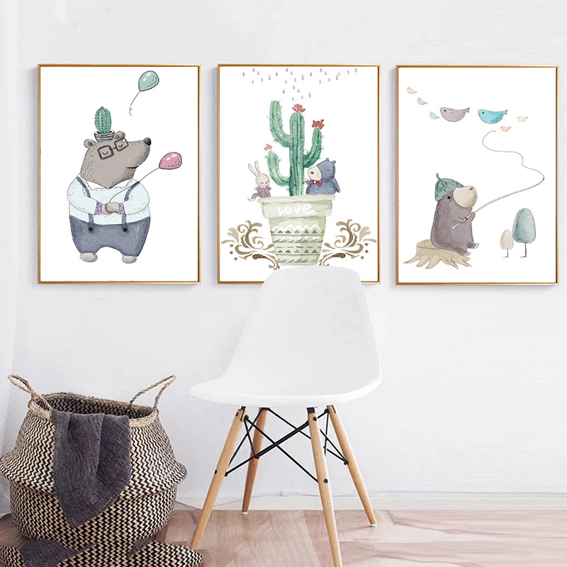Nordic Cartoon Bear Animals Canvas Painting Nursery Wall Art Picture For Living Room Kids Bedroom Decoration Posters And Prints
Nordic Cartoon Bear Animals Canvas Painting Nursery Wall Art Picture For Living Room Kids Bedroom Decoration Posters And Prints