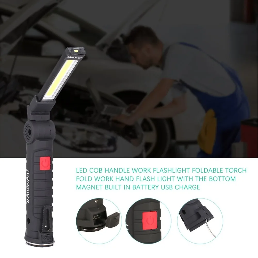 Folding COB LED Work Light Portable Spotlight with Magnetic Base Clip USB Charging Repair Torch Movable Work Light Flashlight
Folding COB LED Work Light Portable Spotlight with Magnetic Base Clip USB Charging Repair Torch Movable Work Light Flashlight