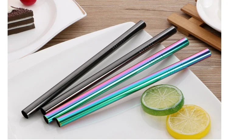 100pcs Food Grade 304 Stainless Steel Straight Drinking Straws Reusable Metal Smoothie Straws 12mmx215mm
100pcs Food Grade 304 Stainless Steel Straight Drinking Straws Reusable Metal Smoothie Straws 12mmx215mm