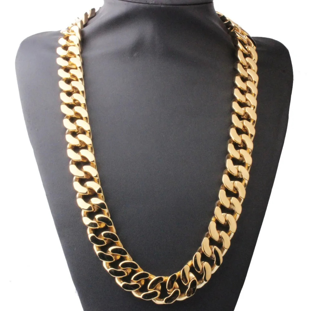 Huge Titanium Stainless Steel Gold Color Cuban Curb Chain Men's Unisex's Necklace 16-40" Or Bracelet Bangle 7-11" Christmas Gift
Huge Titanium Stainless Steel Gold Color Cuban Curb Chain Men's Unisex's Necklace 16-40" Or Bracelet Bangle 7-11" Christmas Gift
