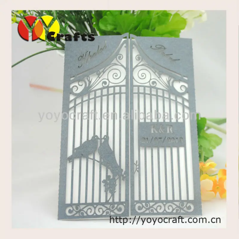 hot sell paper in various color and size customizable bird cage laser cut unique arabic wedding invitation cards
hot sell paper in various color and size customizable bird cage laser cut unique arabic wedding invitation cards
