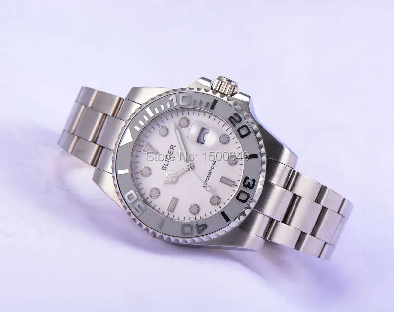 43mm Automatic Bliger white dial Sapphire Glass Ceramics Bezel Men's Watch 1888
43mm Automatic Bliger white dial Sapphire Glass Ceramics Bezel Men's Watch 1888