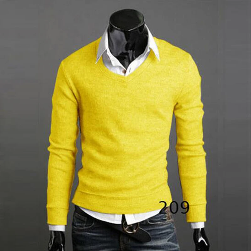 Men Clothes fashion knitted sweater Famous brand Solid color Pullovers Man V-neck sweater casual Slim fit sweaters Super elastic
Men Clothes fashion knitted sweater Famous brand Solid color Pullovers Man V-neck sweater casual Slim fit sweaters Super elastic