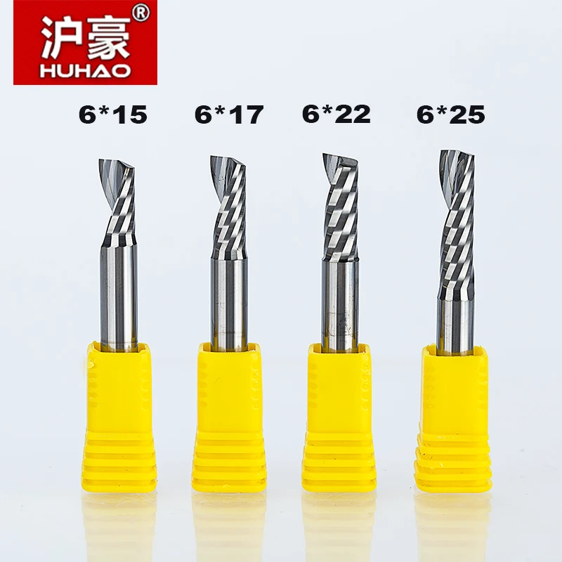 1pcs HUHAO 6mm Single Flute Spiral Cutter 2A High Qualit Router bit CNC For Acrylic PVC MDF End Mill Carbide Milling Cutter
1pcs HUHAO 6mm Single Flute Spiral Cutter 2A High Qualit Router bit CNC For Acrylic PVC MDF End Mill Carbide Milling Cutter