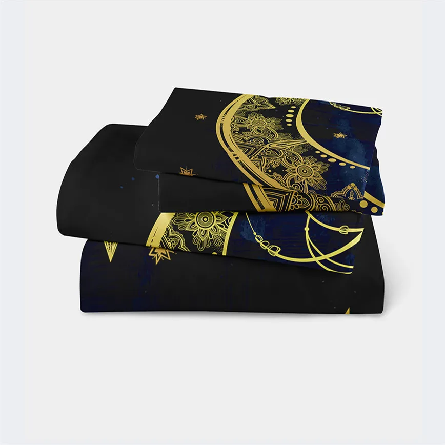 Golden Moon Bedding Set Bohemia Style Black Duvet Cover Set King Queen Bedding Cover Soft Bedclothes 3Pcs A35
Golden Moon Bedding Set Bohemia Style Black Duvet Cover Set King Queen Bedding Cover Soft Bedclothes 3Pcs A35