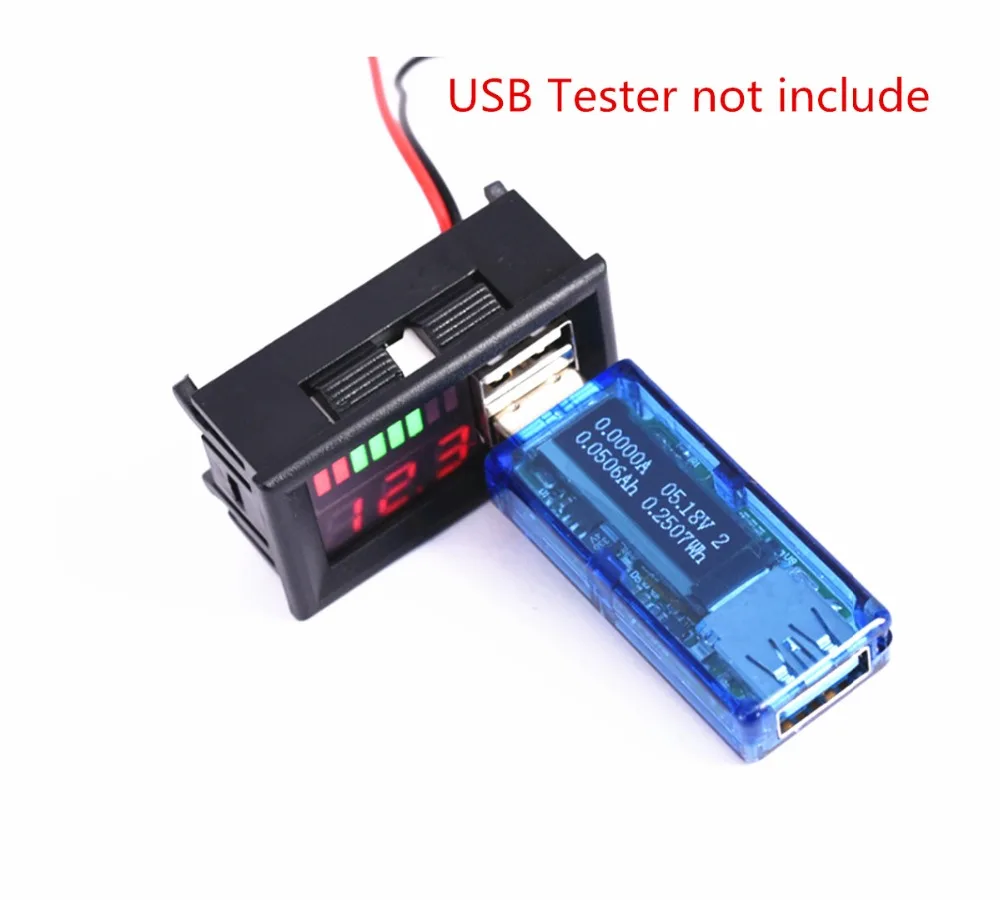 DC12V Automotive 12V Battery Voltage Display Head Integrated Dual USB output 5V2A Conversion|Смарт-гаджеты| |