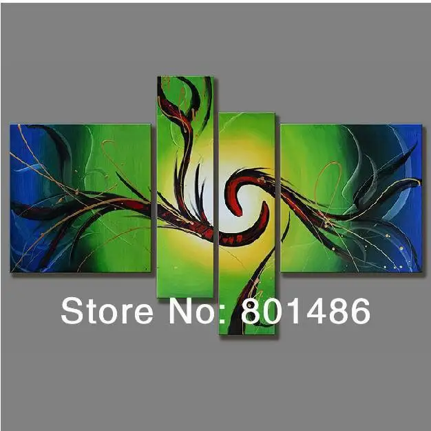 Beautiful blue and green abstract Handmade oil painting on Canvas 4 panel Wall Art For Living Room Decorations
Beautiful blue and green abstract Handmade oil painting on Canvas 4 panel Wall Art For Living Room Decorations