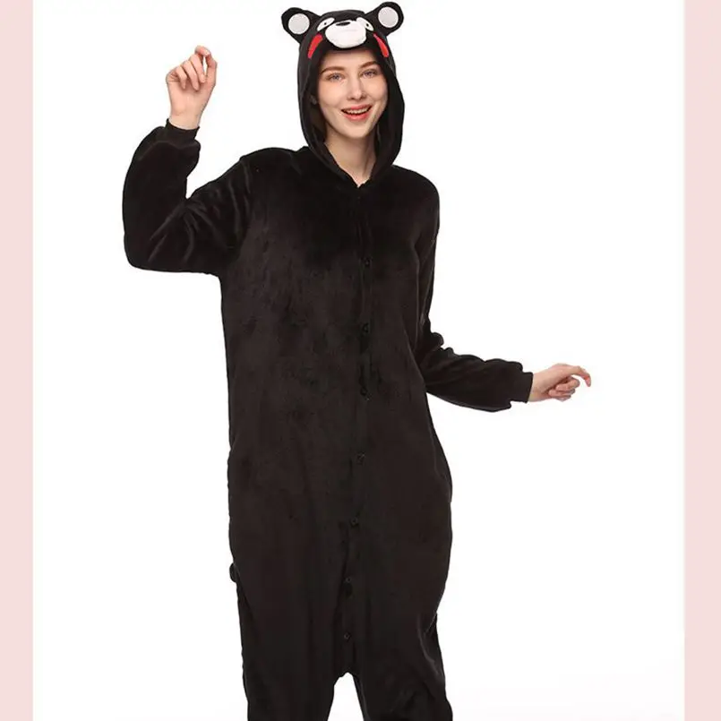 Adult Kigurumi Onesie Anime Women Costume Kumamon Bear Halloween Cosplay Cartoon Animal Sleepwear Winter Warm Hooded Pajama
Adult Kigurumi Onesie Anime Women Costume Kumamon Bear Halloween Cosplay Cartoon Animal Sleepwear Winter Warm Hooded Pajama