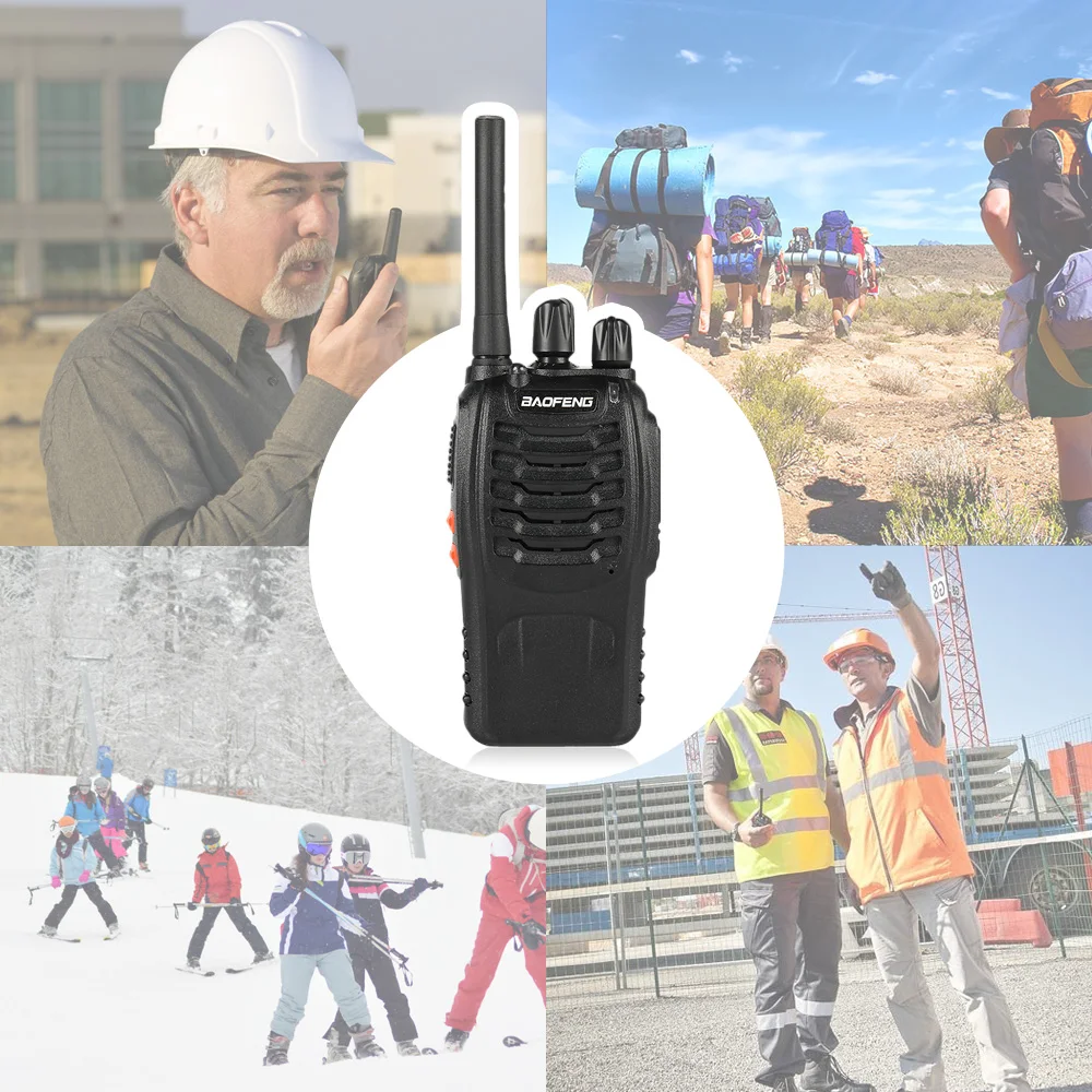 4 шт. Baofeng BF-88E PMR Walkie Talkie 0 5 Вт UHF 446 MHz 16 CH Портативное двухстороннее радио с USB