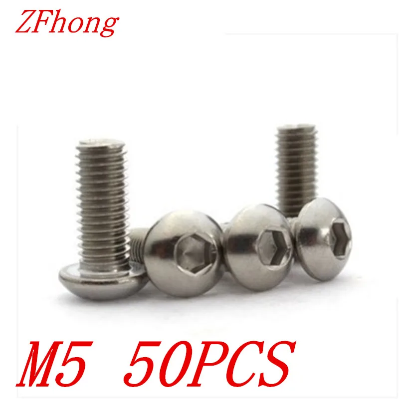 50pcs iso7380 Stainless steel 304 M5*8/10/12/14/16/18/20/22/25/28/30/35/40/45/50 hex socket button head machine screw 
50pcs iso7380 Stainless steel 304 M5*8/10/12/14/16/18/20/22/25/28/30/35/40/45/50 hex socket button head machine screw