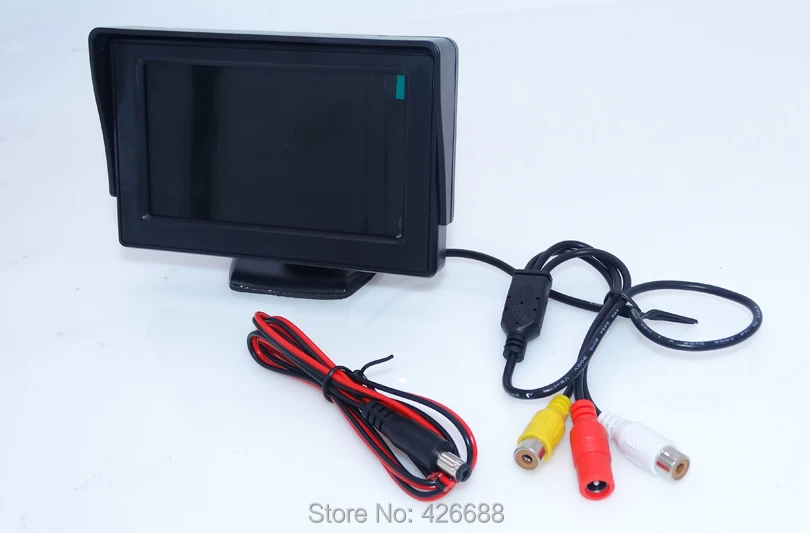 Горячая продажа Новый 4 3 "цветной TFT ЖК-монитор заднего вида автомобиля для DVD GPS