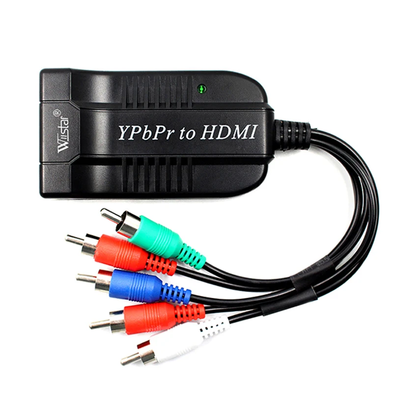 Новинка конвертер YPbPr в HDMI 1080P видео и аудио адаптер R/L 5RCA male ypbpr HDMI|Коробки передач