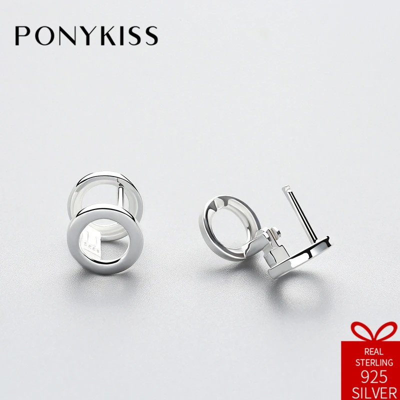 Женские серьги-пусеты PONYKISS, серьги из стерлингового серебра S925 пробы с геометрическим узором, гипоаллергенные аксессуары для вечеринок
Женские серьги-пусеты PONYKISS, серьги из стерлингового серебра S925 пробы с геометрическим узором, гипоаллергенные аксессуары для вечеринок