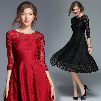 2021 Women dress Fashion Casual Hollow out lace dress Elegant Slim Vintage Party dress Brand evening vestidos
2021 Women dress Fashion Casual Hollow out lace dress Elegant Slim Vintage Party dress Brand evening vestidos