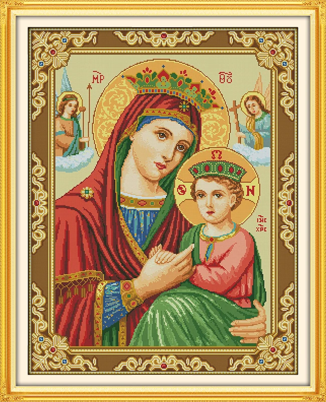 Holy mother & holy son Cross Stitch Kits Embroidery Needlework Kit DIY Decor Printed Canvas DMC Counted printed Cross-stitch set
Holy mother & holy son Cross Stitch Kits Embroidery Needlework Kit DIY Decor Printed Canvas DMC Counted printed Cross-stitch set