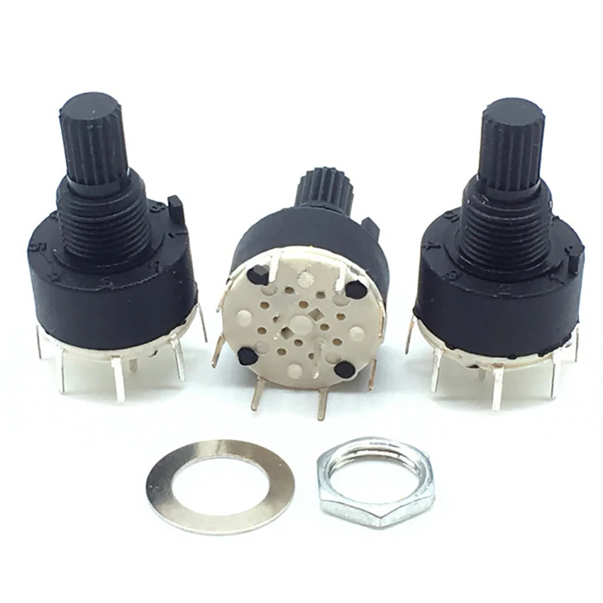 2 Pole 3/4 Position SR16 16mm Plastic Rotary Band Switch DC60V 0.3A 15MM Flower Axis Round Switch(each position:45 degree)
2 Pole 3/4 Position SR16 16mm Plastic Rotary Band Switch DC60V 0.3A 15MM Flower Axis Round Switch(each position:45 degree)