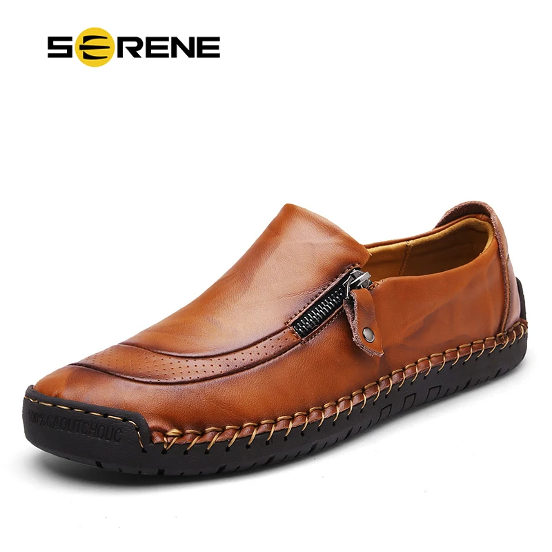 SERENE Brand New Big Size 38-48 Leather Men Shoes Breathable Men Flats Men's Driving Shoes Zip Wear-Resisting Casual Loafers Man
SERENE Brand New Big Size 38-48 Leather Men Shoes Breathable Men Flats Men's Driving Shoes Zip Wear-Resisting Casual Loafers Man