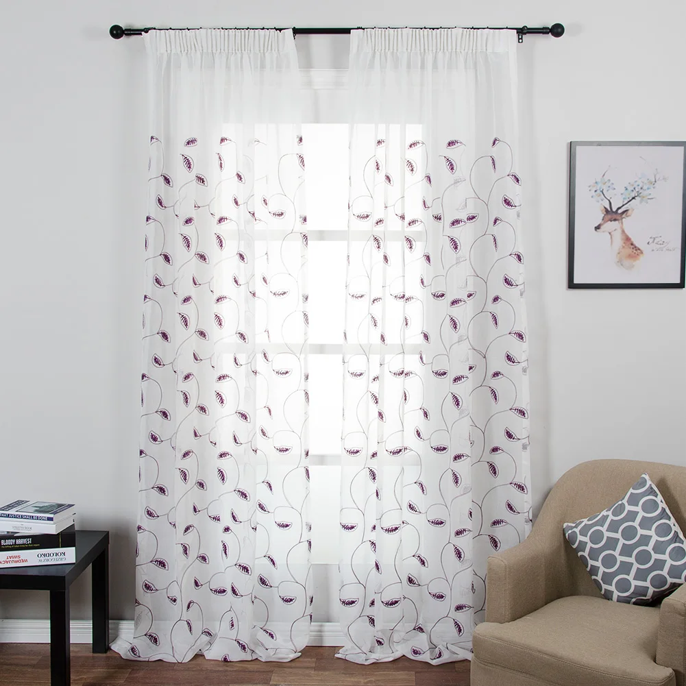 Topfinel Leaves Pattern White Sheer Curtains Window Tulle Curtains for Living Room Bedroom Tulle for Kitchen Window Treatments
Topfinel Leaves Pattern White Sheer Curtains Window Tulle Curtains for Living Room Bedroom Tulle for Kitchen Window Treatments