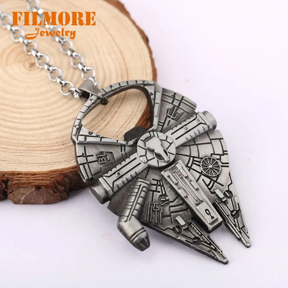 Movie Jewelry Star Wars Necklace Millennium Falcon Darth Vader Metal Alloy Pendant Necklace For Fans Souvenirs Men Women Jewelry
Movie Jewelry Star Wars Necklace Millennium Falcon Darth Vader Metal Alloy Pendant Necklace For Fans Souvenirs Men Women Jewelry