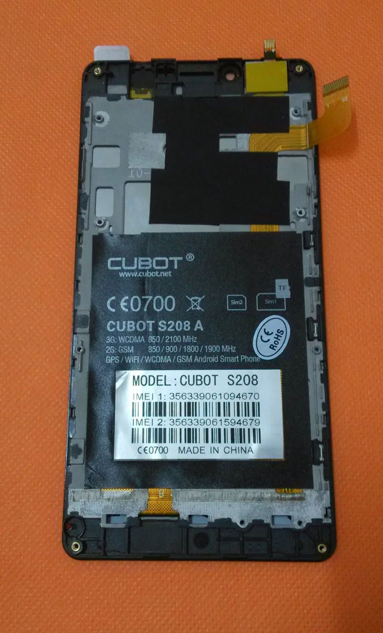 Used Original LCD Display +Digitizer Touch Screen Glass+ Frame for CUBOT S208A MTK6582 1.3GHz Quad Core 5.0" Free shipping
Used Original LCD Display +Digitizer Touch Screen Glass+ Frame for CUBOT S208A MTK6582 1.3GHz Quad Core 5.0" Free shipping