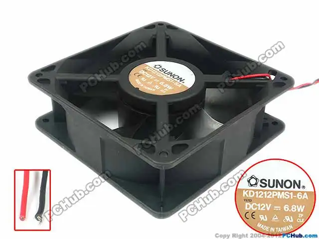 SUNON KD1212PMS1-6A AC/DC 12V 6 8 W 2-провод 120x120x38 мм Сервер вентилятор охлаждения | Компьютеры и