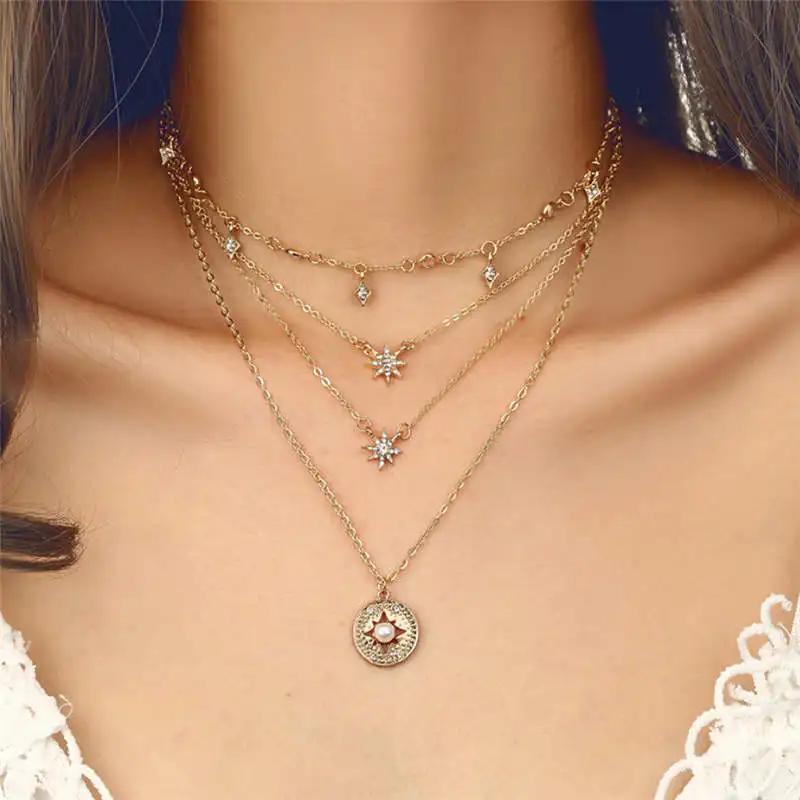 2020 Aliexpress new multi-layer woman hexagonal star necklace geometric elephant pearl clavicle chain for fashion girl
2020 Aliexpress new multi-layer woman hexagonal star necklace geometric elephant pearl clavicle chain for fashion girl