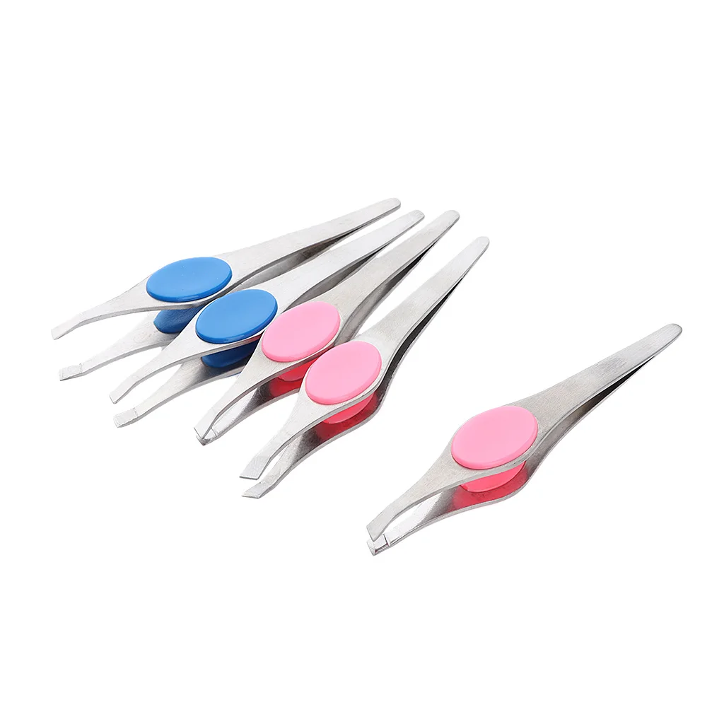 5 Packs Stainless Slanted Flat Tweezers for Eyebrow Shaping Facial Hair Removal Color Random
5 Packs Stainless Slanted Flat Tweezers for Eyebrow Shaping Facial Hair Removal Color Random