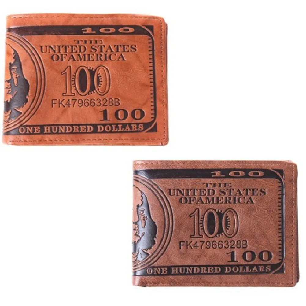 New wallet men US Dollar Bill Purse Wallet PU Leather Dollar wallets leather mens wallets luxury 40