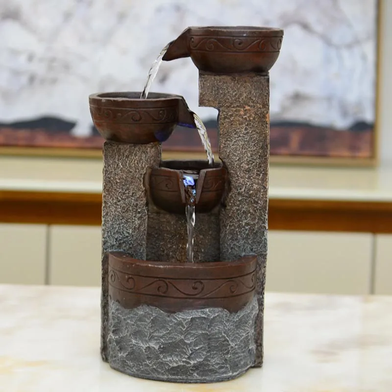 110V-240V European Mini LED Water Fountain Feng Shui Desktop Ornament Air Purifying Humidifier Lucky Home Decor Business Gift
110V-240V European Mini LED Water Fountain Feng Shui Desktop Ornament Air Purifying Humidifier Lucky Home Decor Business Gift