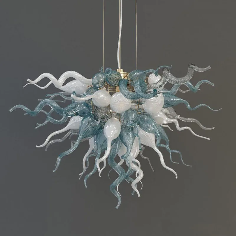 Chihuly Style Chandelier Light Blue Blow Glass Chandelier New Item White Style Modern Art Chandelier Light Fixture 
Chihuly Style Chandelier Light Blue Blow Glass Chandelier New Item White Style Modern Art Chandelier Light Fixture