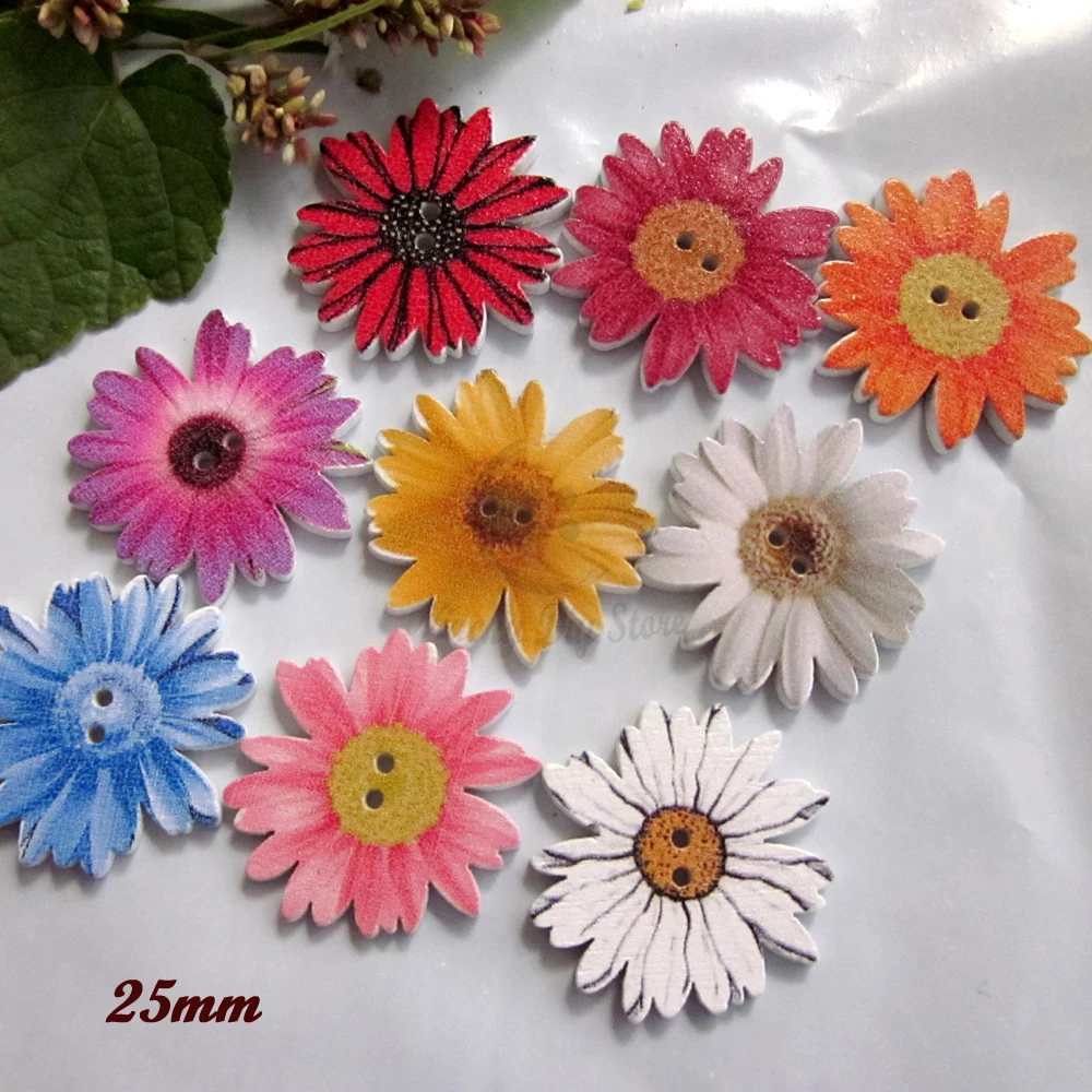50pcs 25mm Fashion sunflower wooden buttons for clothing scrapbooking accessories Decorative buttons craft sewing supplies
50pcs 25mm Fashion sunflower wooden buttons for clothing scrapbooking accessories Decorative buttons craft sewing supplies