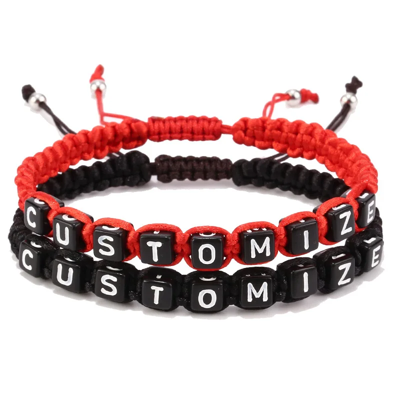 1pcs Handmade Red Thread String Lucky Couple Bracelets For Women Men Tiny Love Heart Letter Beads Name Bracelet Lovers Jewelry
1pcs Handmade Red Thread String Lucky Couple Bracelets For Women Men Tiny Love Heart Letter Beads Name Bracelet Lovers Jewelry
