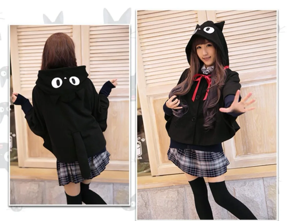 Anime Japanese Kiki's Delivery Service Cosplay JiJi Lolita Black Cloak Halloween Man Woman Cosplay Costume Girls Cloak
Anime Japanese Kiki's Delivery Service Cosplay JiJi Lolita Black Cloak Halloween Man Woman Cosplay Costume Girls Cloak