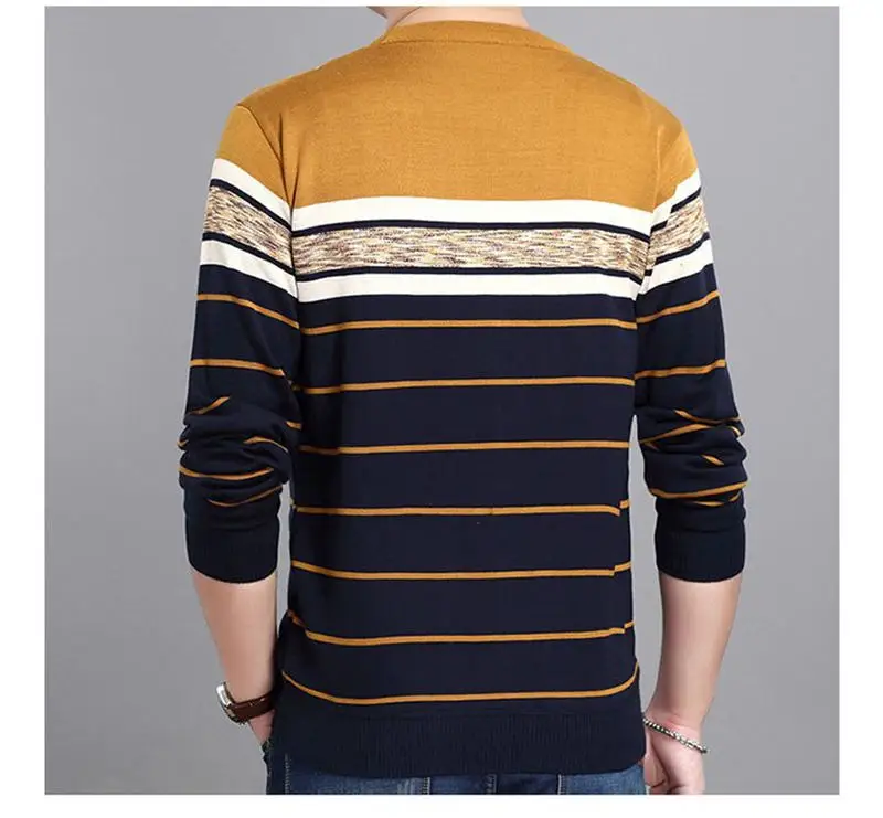 Sweater Men Pullover Cashmere Jumper Classic Fashion Plaid Stripes Male Sweaters Pull Homme Hiver Male Velvet Knitwear Clothes 
Sweater Men Pullover Cashmere Jumper Classic Fashion Plaid Stripes Male Sweaters Pull Homme Hiver Male Velvet Knitwear Clothes