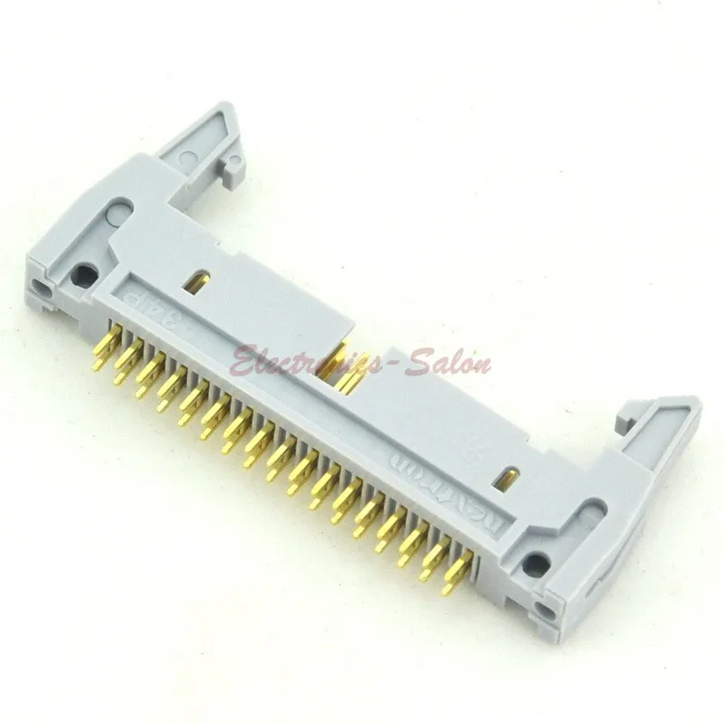 ( 50 pcs/lot ) Flat Cable IDC 34 Pin Header Connector, Vertical, with Ejection Latch.
( 50 pcs/lot ) Flat Cable IDC 34 Pin Header Connector, Vertical, with Ejection Latch.