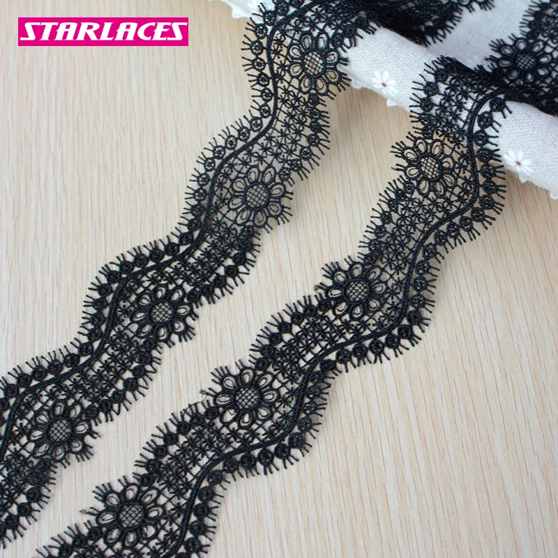10yards width 4.2cm high quality black water-soluble lace trim fabric lace dress clothes curtain decorative accessories
10yards width 4.2cm high quality black water-soluble lace trim fabric lace dress clothes curtain decorative accessories