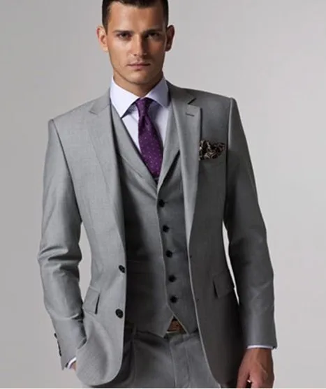 2019 Formal Business Men Suits Slim Fit 3 Pieces Set Light Grey Party Men Wedding Suit Costume Homme Tuxedos (Jacket+Pants+Vest)
2019 Formal Business Men Suits Slim Fit 3 Pieces Set Light Grey Party Men Wedding Suit Costume Homme Tuxedos (Jacket+Pants+Vest)