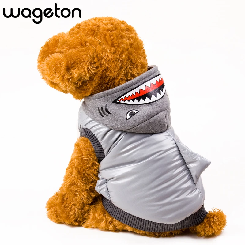 WAGETON модная одежда для собак теплое пальто с акулой опт и розница Теплая Одежда