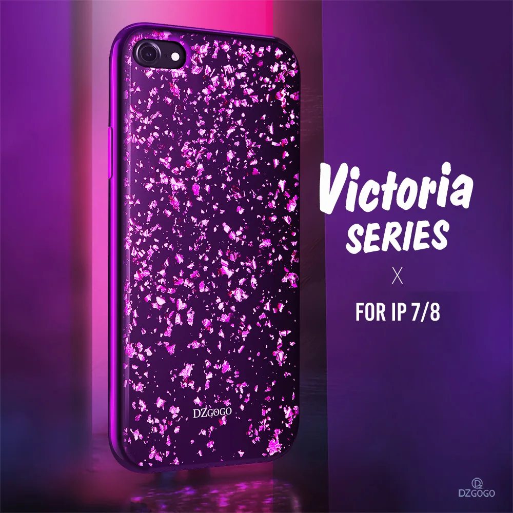 Блестящий чехол из золотой фольги для телефона iPhone 7 Apple i7 Vitoria Звездный момент