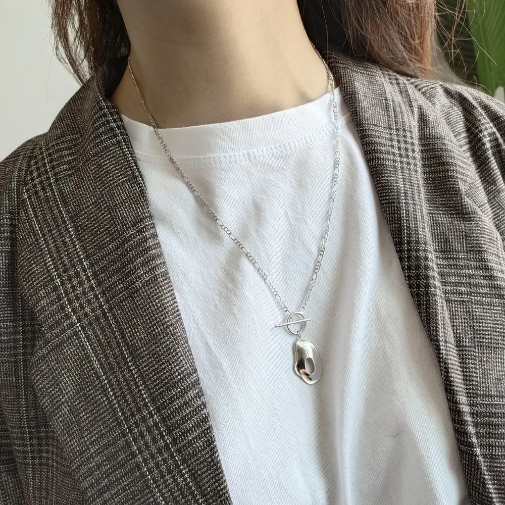 Amaiyllis 925 Sterling Silver Hollow Necklace Female Shaped Geometric Pendant Chain Simple Round Design Sweater Chain
Amaiyllis 925 Sterling Silver Hollow Necklace Female Shaped Geometric Pendant Chain Simple Round Design Sweater Chain
