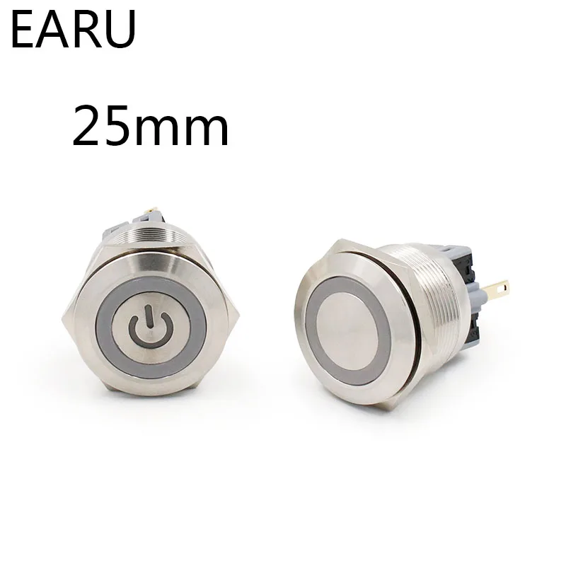 25mm Stainless Steel Metal Push Button Switch Led Lamp Light Ring Power Mark Momentary Latching Fixation 6 Pin Car Switches 12V
25mm Stainless Steel Metal Push Button Switch Led Lamp Light Ring Power Mark Momentary Latching Fixation 6 Pin Car Switches 12V