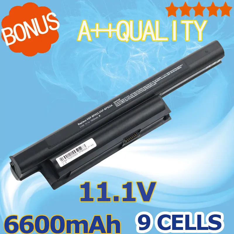 11.1v 6600mAh Laptop Battery for Sony BPS22 for VAIO VPC-EC4L1E VPC-E1Z1E VPC-EA1EA1AGJ VPC-EB13FG EA16FA/P VGP-BPS22 VGP-BPS22A
11.1v 6600mAh Laptop Battery for Sony BPS22 for VAIO VPC-EC4L1E VPC-E1Z1E VPC-EA1EA1AGJ VPC-EB13FG EA16FA/P VGP-BPS22 VGP-BPS22A