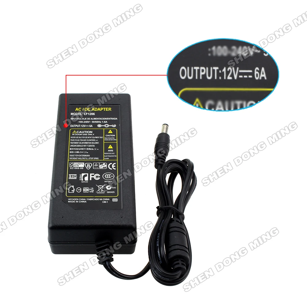 power adapter 72W power supply,led driver,AC100-240V,DC12V 6A,with 1.2M power cord EU US UK for led strip free shipping
power adapter 72W power supply,led driver,AC100-240V,DC12V 6A,with 1.2M power cord EU US UK for led strip free shipping
