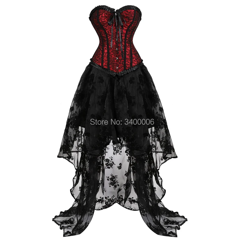 corset dresses high and low skirt tulle long lace corselet overbust bustier plus size gothic korsett sexy victorian halloween
corset dresses high and low skirt tulle long lace corselet overbust bustier plus size gothic korsett sexy victorian halloween