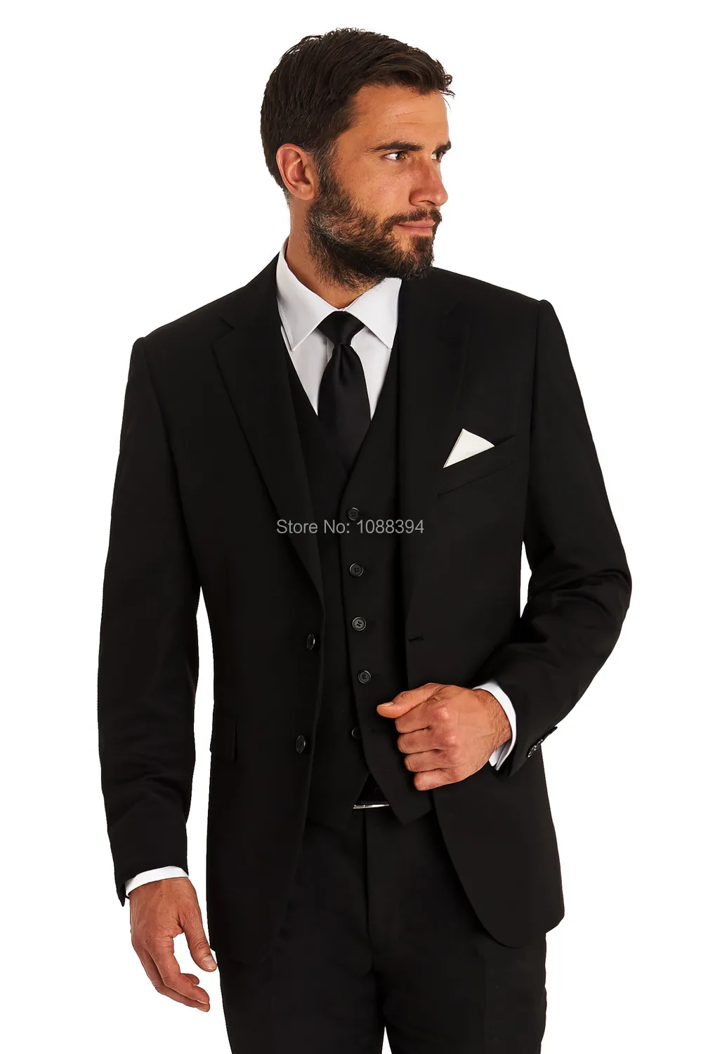 2016 Men Business Suits Slim Fit Black Men Wedding Party Suits Groom Tuxedos Groomsman Bridegroom Suit (Jacket+Pants+Tie+Vest)
2016 Men Business Suits Slim Fit Black Men Wedding Party Suits Groom Tuxedos Groomsman Bridegroom Suit (Jacket+Pants+Tie+Vest)