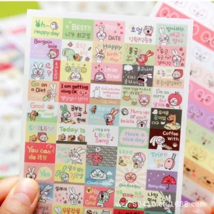 6sheets/1set Transparent diary deco kawaii planner Stickers cartoon Hong2 Rabbit ver3/self stick/notepad/Decoration
6sheets/1set Transparent diary deco kawaii planner Stickers cartoon Hong2 Rabbit ver3/self stick/notepad/Decoration