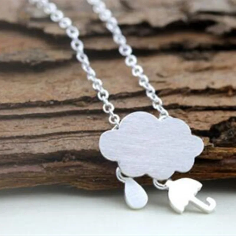 925 Sterling Sliver Jewelry Korean Female Models Fashion Clouds Weather Drops Brushed Clavicle Chain Necklaces N018
925 Sterling Sliver Jewelry Korean Female Models Fashion Clouds Weather Drops Brushed Clavicle Chain Necklaces N018