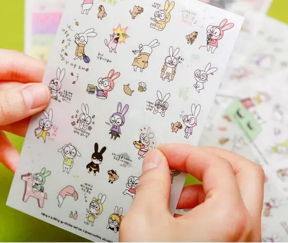 6 Sheets/Set Cute Kawaii Rabbit Cartoon Diy Scrapbooking Album Daily Stickerdecoration Stickers On Paper
6 Sheets/Set Cute Kawaii Rabbit Cartoon Diy Scrapbooking Album Daily Stickerdecoration Stickers On Paper