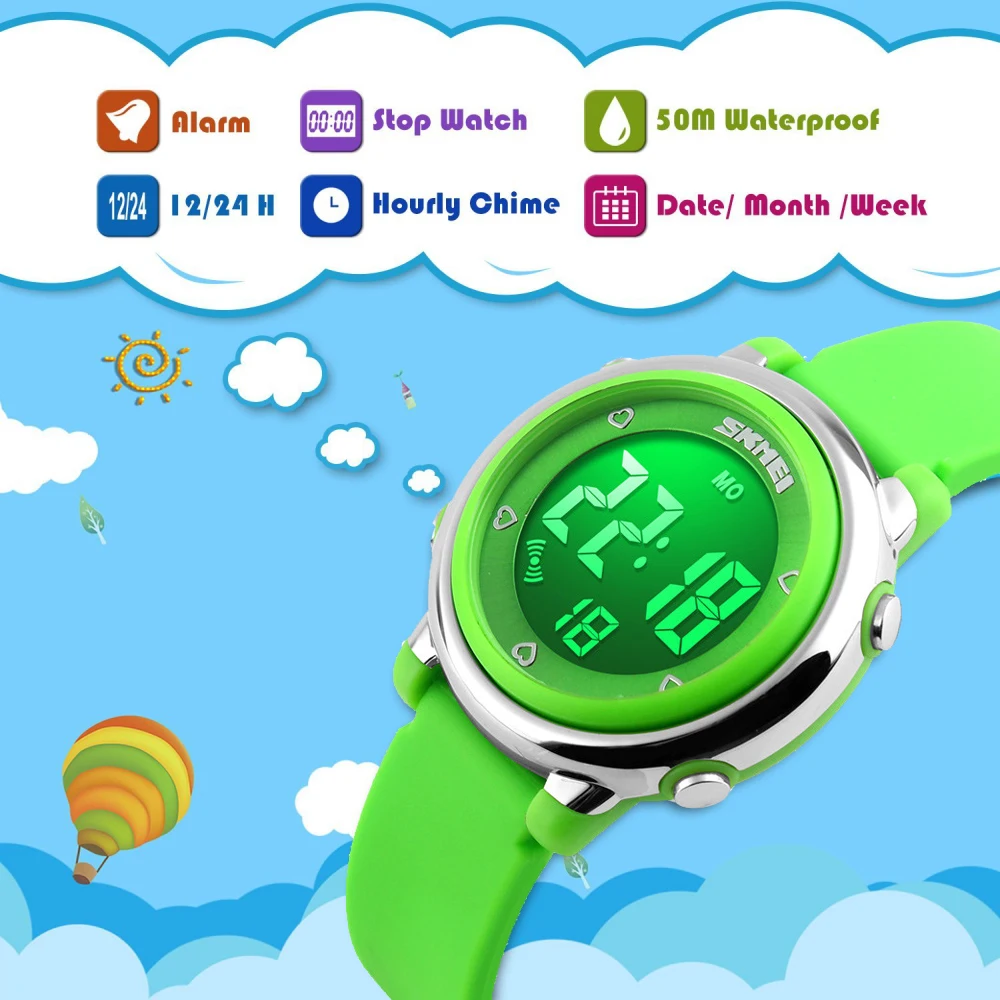 SKMEI Children's Watch LED Digital Sports Relojes Mujer Boys Girls Fashion Kids Cartoon Clock Waterproof relogio masculino 1100
SKMEI Children's Watch LED Digital Sports Relojes Mujer Boys Girls Fashion Kids Cartoon Clock Waterproof relogio masculino 1100