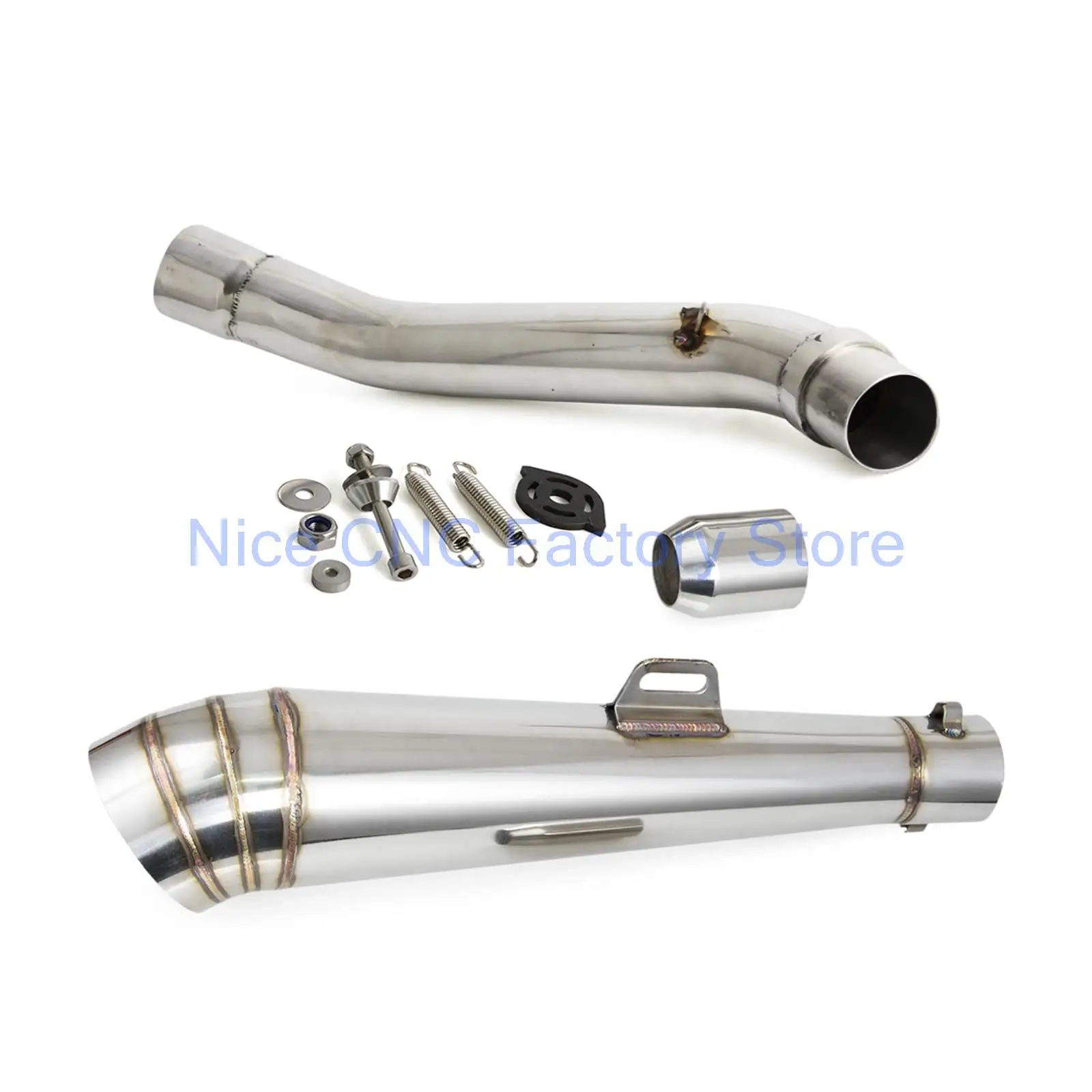 Motorcycle Stainless Steel GP Exhaust Muffler Pipe Slip-On 51mm With Removable DB Killer & Stainless Steel Exhaust Mid Pipe
Motorcycle Stainless Steel GP Exhaust Muffler Pipe Slip-On 51mm With Removable DB Killer & Stainless Steel Exhaust Mid Pipe